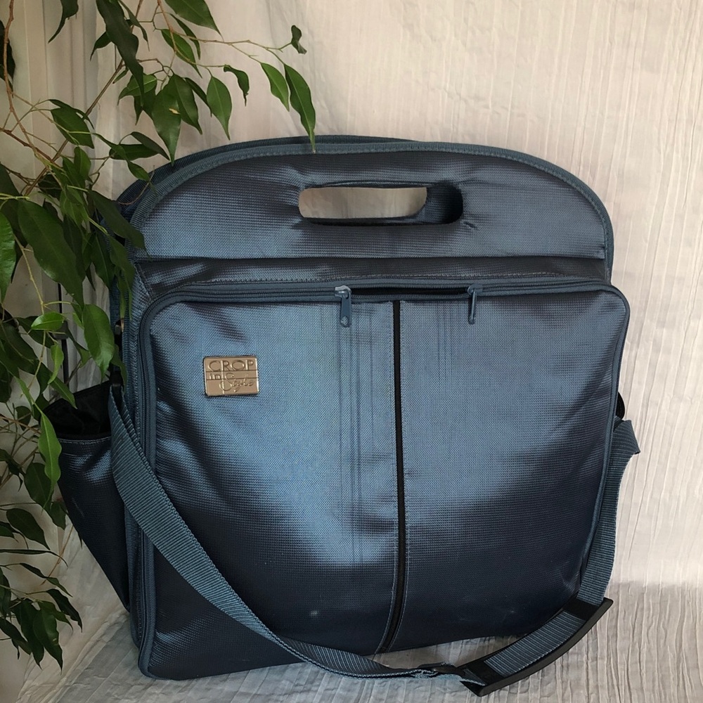 CROP IN STYLE XL scrapbooking hobby storage organizer w/ crossbody strap